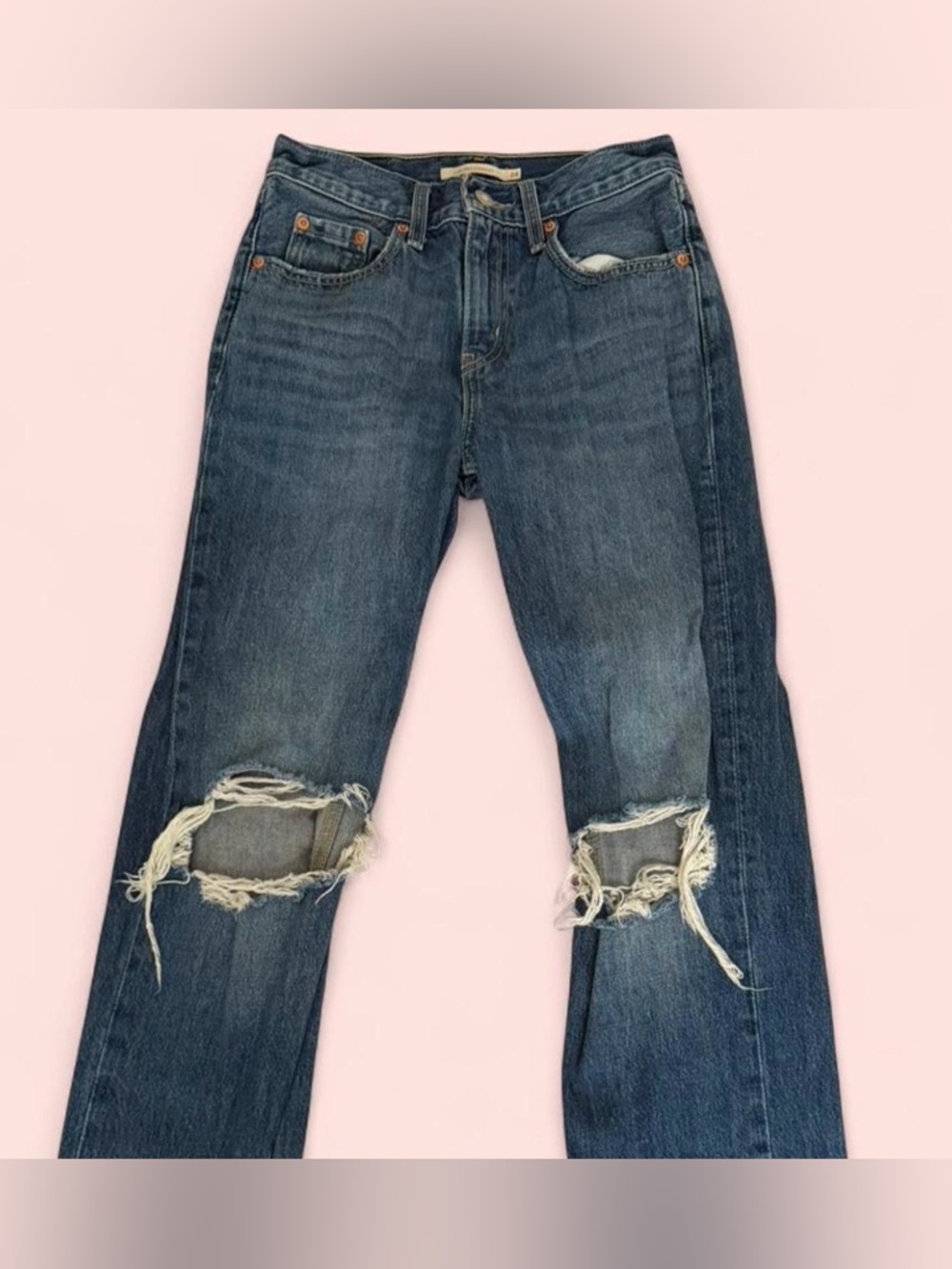 Levi blue low pro straight jeans